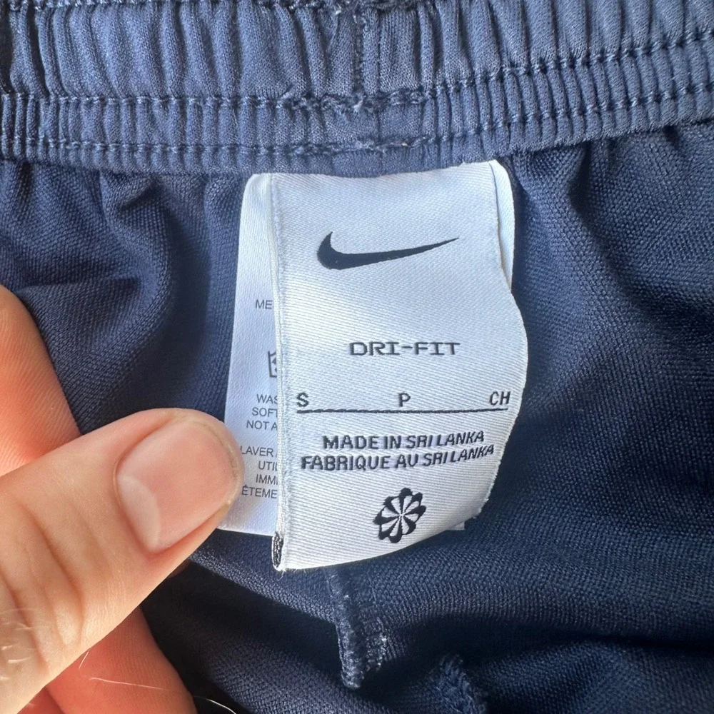 Nike Track Pants Mens Small Navy Blue Excellent Dri-FIT Soccer Training Joggers